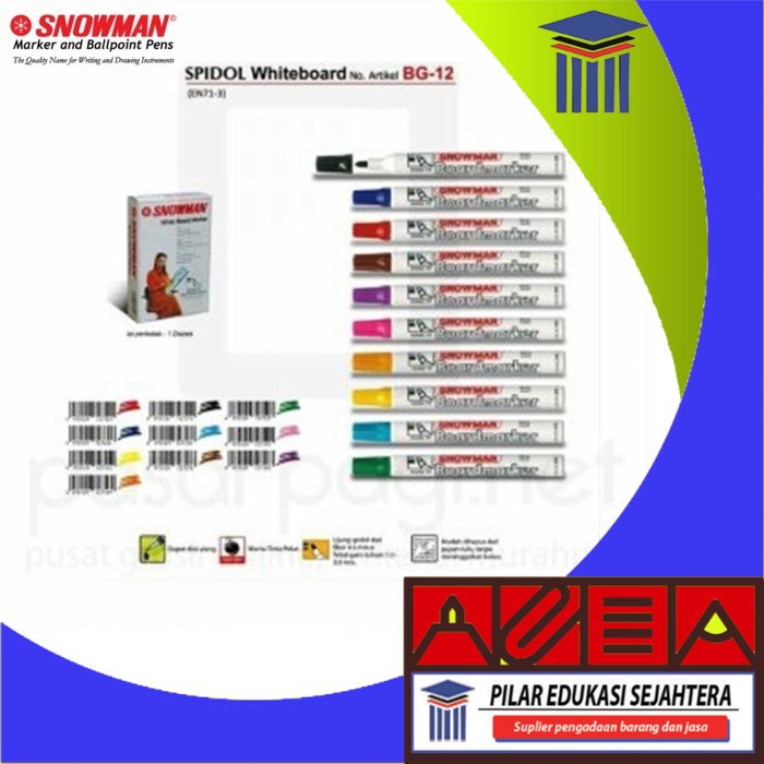 

SPIDOL PAPAN TULIS SNOWMAN WHITEBOARD MURAH