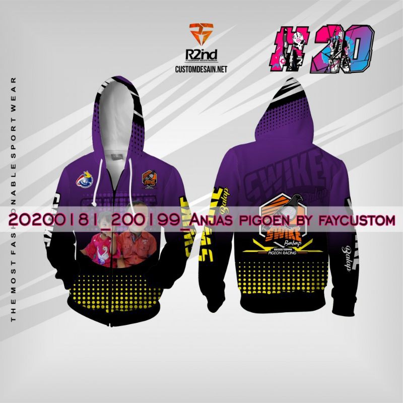 jersey baju kaos jaket burung printing custom