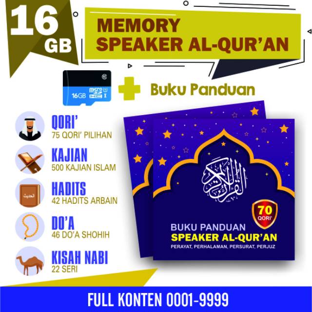 CHIP MEMORY SPEAKER ALQUR�AN UNTUK TAHFIDZ / MUROJA�AH 16