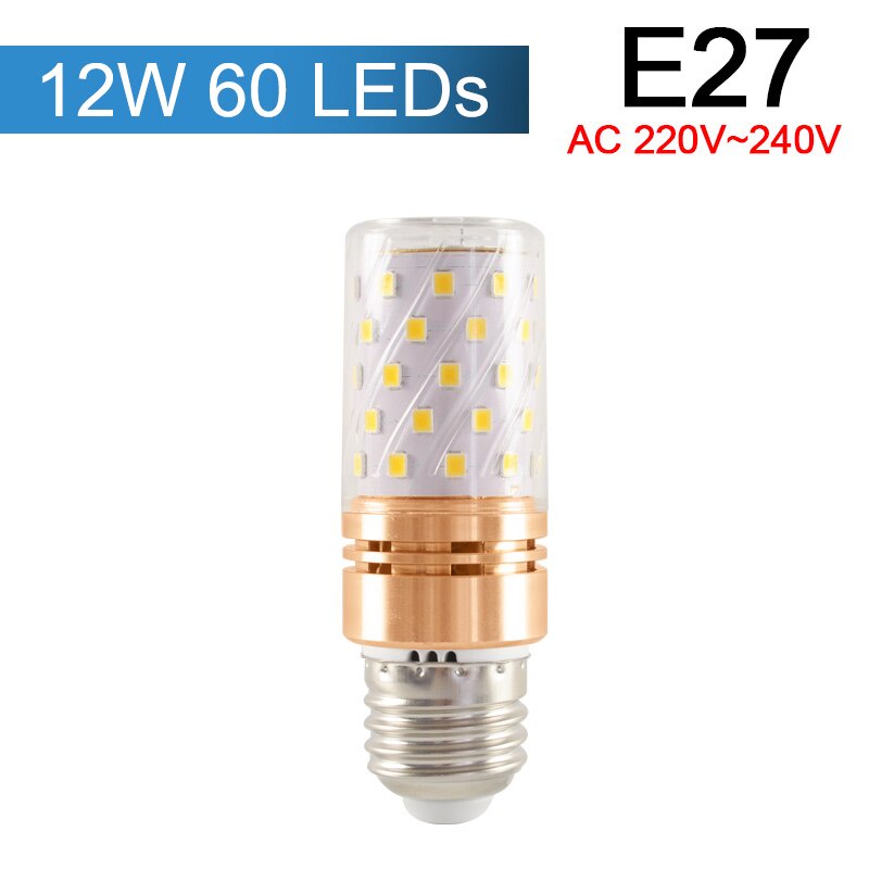 Lampu LED Corn Light E27 12W 60 LED SMD2835 Cold White