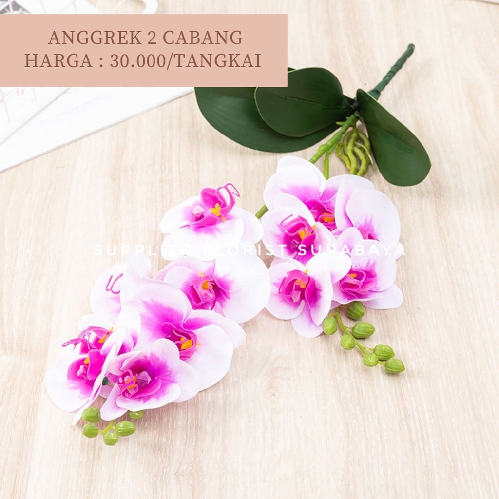 ANGGREK PALSU BUNGA ANGGREK ARTIFICIAL BUNGA MAINAN BUKET BUNGA PALSU ARTIFICIAL FLOWER