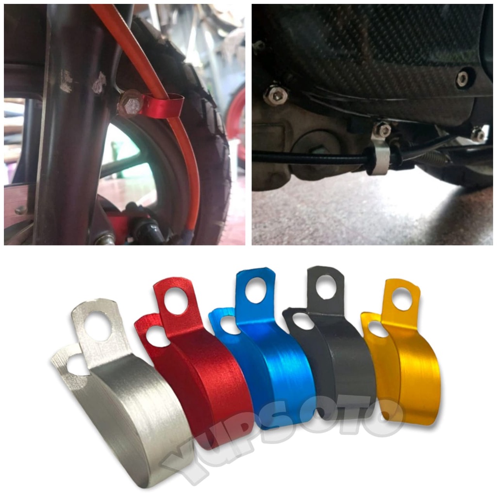 KLEM BREKET SELANG REM BREKET SELANG GARDAN GARDEN KLEM SELANG KLEMAN MINI SELANG REM SELANG GARDEN BREKET PEGANGAN SELANG REM / SELANG GARDAN MINI FULL CNC PNP UNIVERSAL SEMUA MOTOR