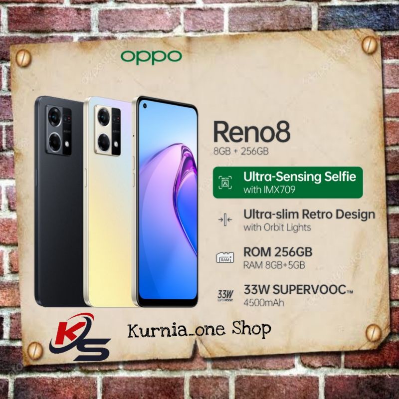 Oppo Reno 8 4G 8/256 GB Garansi Resmi