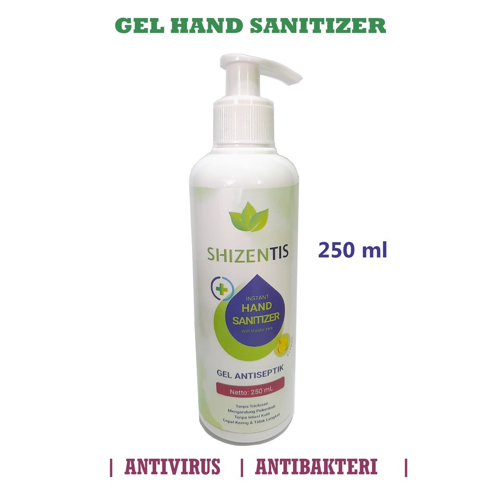 Gel Shizentis antiseptik pembersih tangan 250 ml antibakteri murah