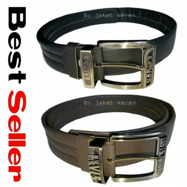 Ikat Pinggang/ Gesper/ Sabuk Pria Kulit Sapi Asli Model Resleting