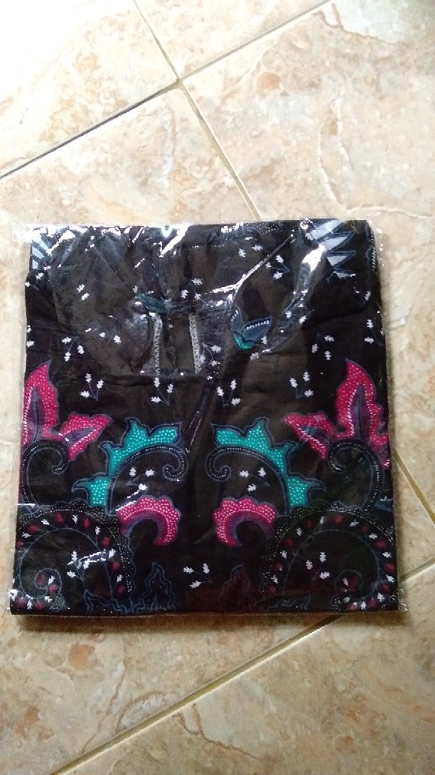 Batik Tunik Shibori Modern Kondangan Kekinian Kerja Kantor Seragaman Tunik Monochrome