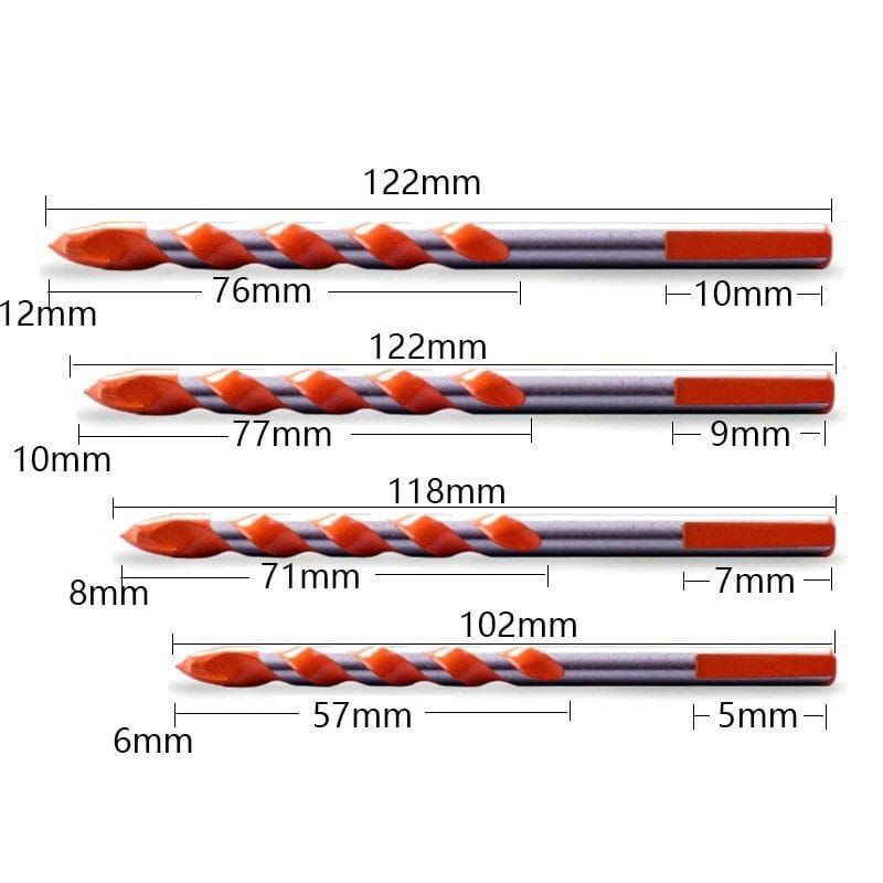 Mata Bor Tembok Beton Cor Diamond Drill Bit 6, 8, 10, 12mm