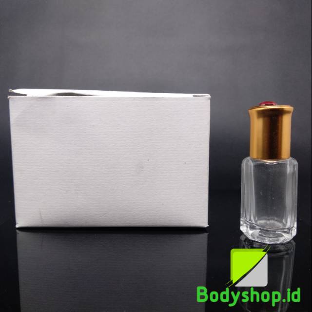 Botol Kaca Parfum Oles Tola Permata 6ml / 6 ml Roll On Transparan Polos