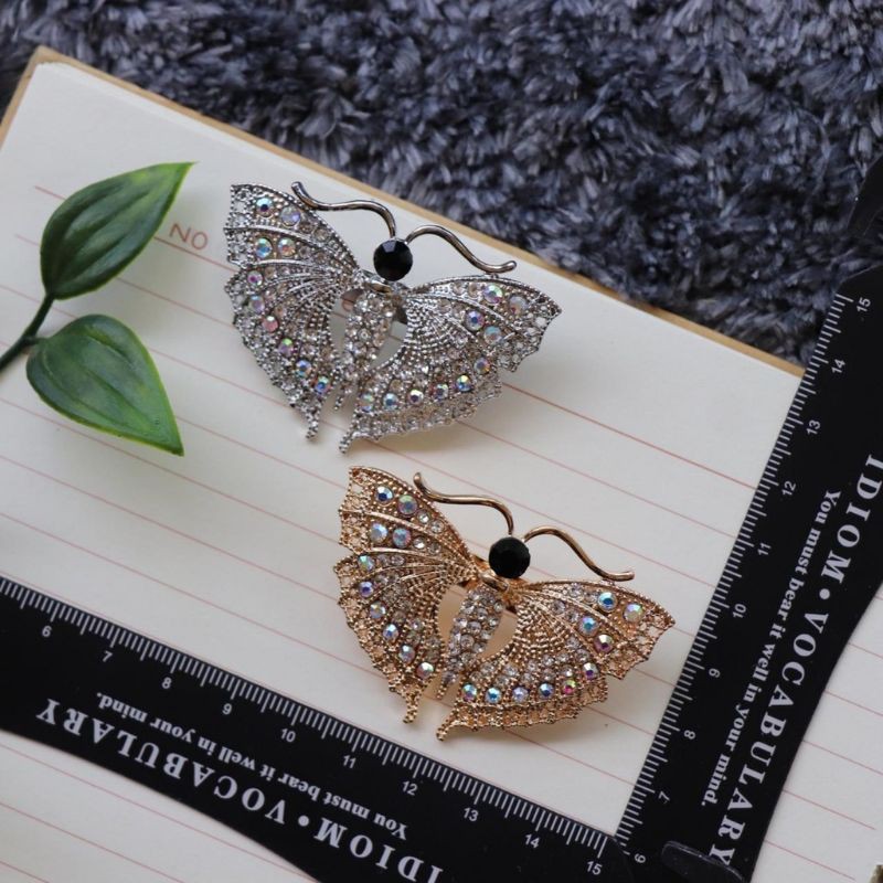 Bros Cantik Model Kupu-Kupu untuk Wanita / Bros Dada / Bros Jilbab / Brooch / Bros Hijab skvv