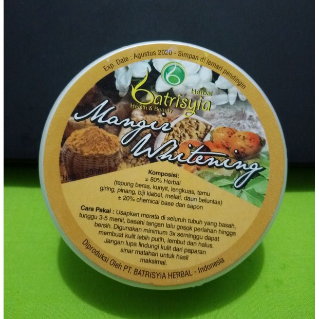 Lulur Mangir Whitening Batrisyia Herbal 200 Gram