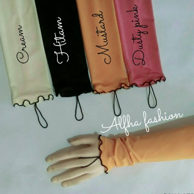 Handsock curly 1 layer /manset tangan wanita /handsock syari /handsock jempol /handsock murah