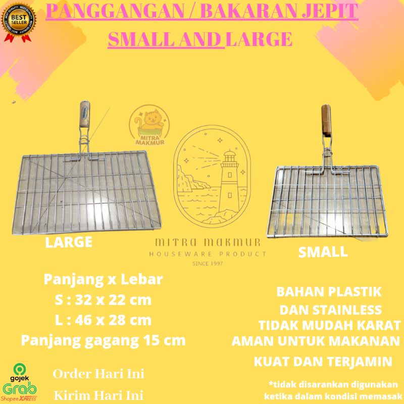 HOT!! PANGGANGAN JEPIT / BAKARAN JEPIT BESI TEBAL BESAR DAN KECIL