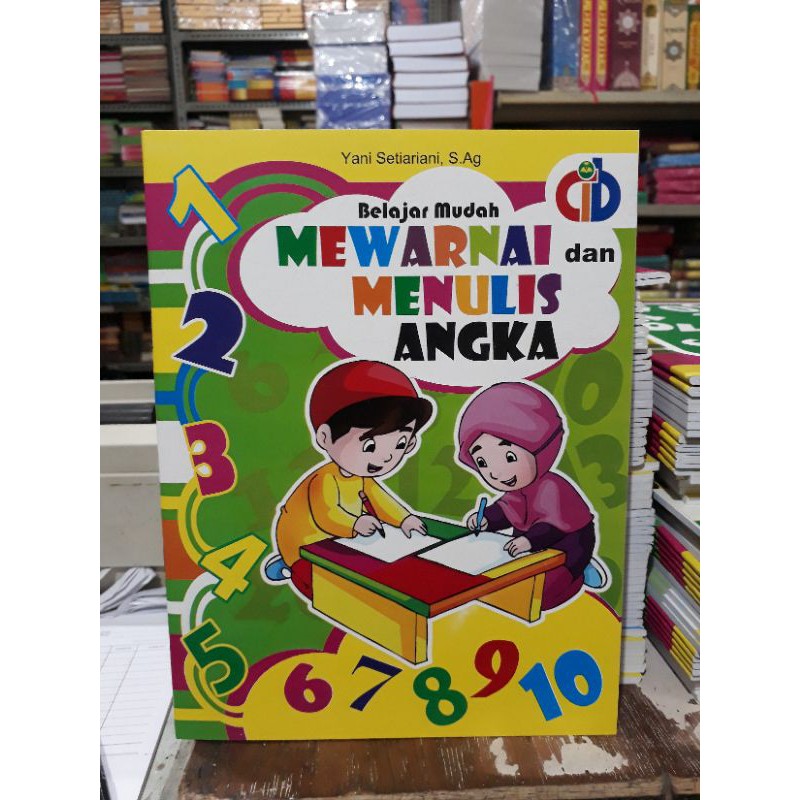 belajar mudah mewarnai dan menulis angka