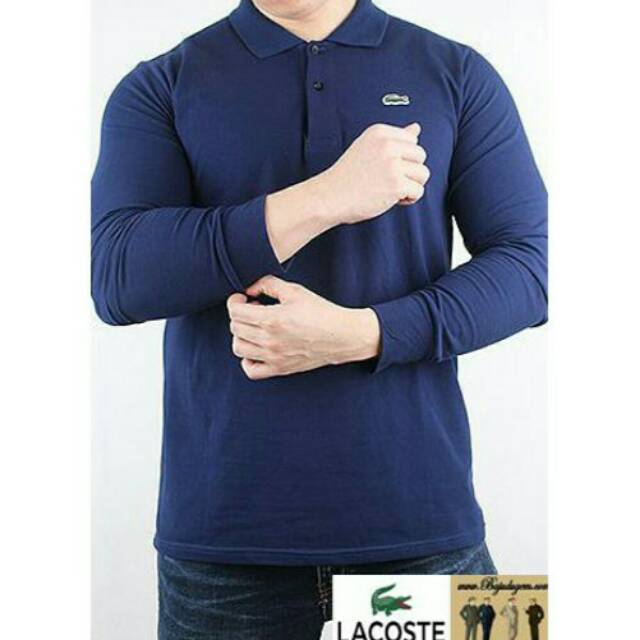 Polo Shirt Lengan Panjang Lacoste Mens Classic