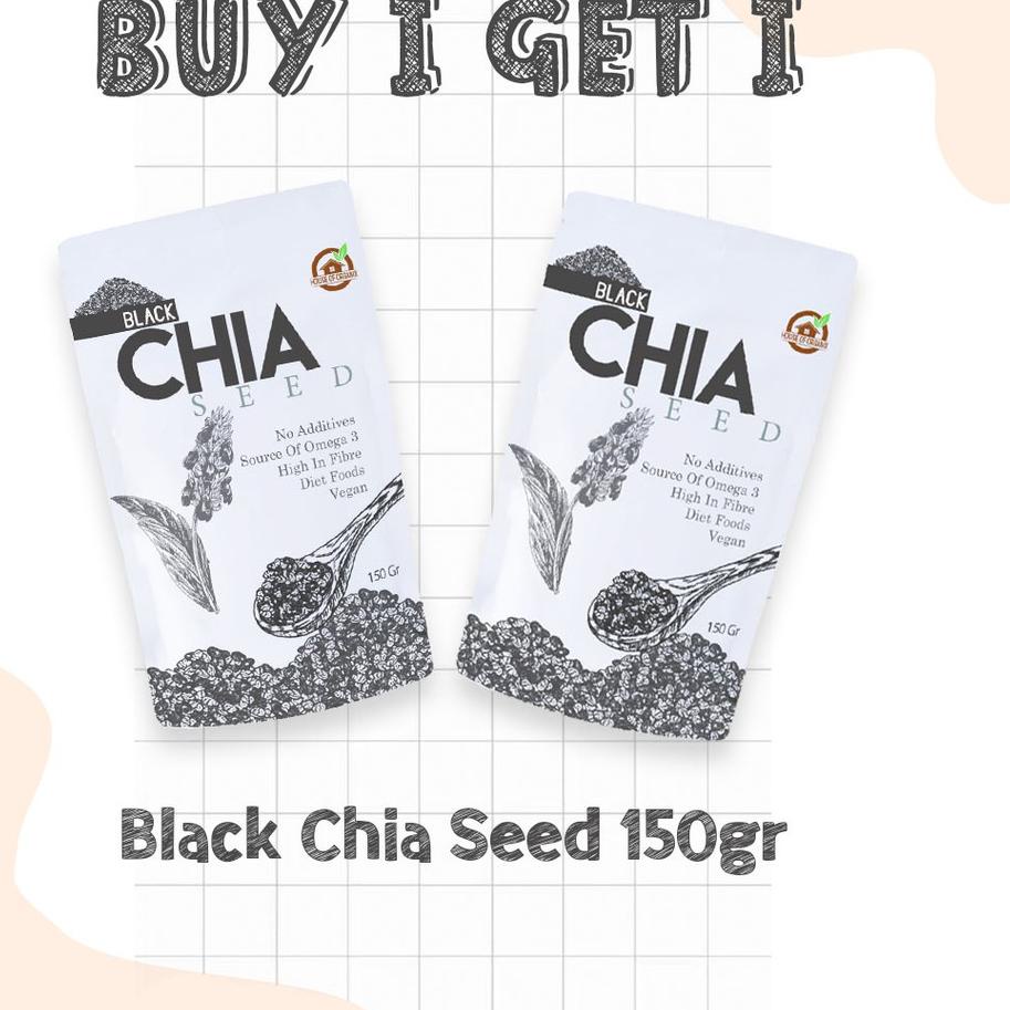 

Grand Seller|SQ23|Buy 1 Get 1 Free Organic Black Chia Seed (150 gr)