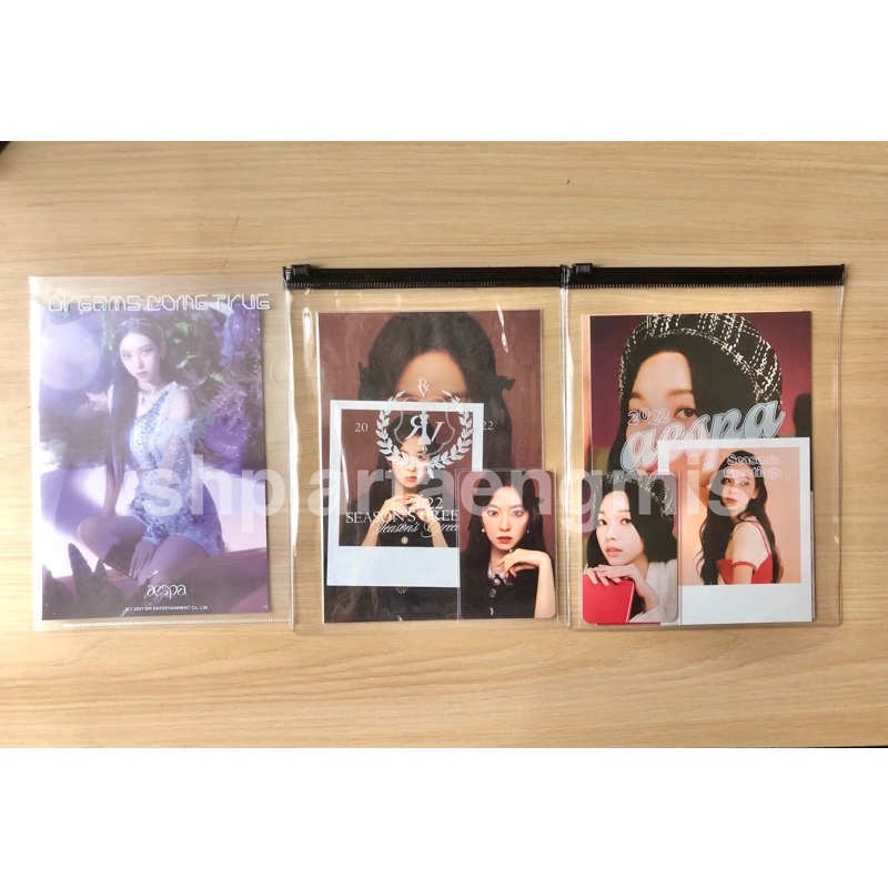 karina irene photopack sg22 official dreams come true dct binder postcard pp season’s greetings 2022