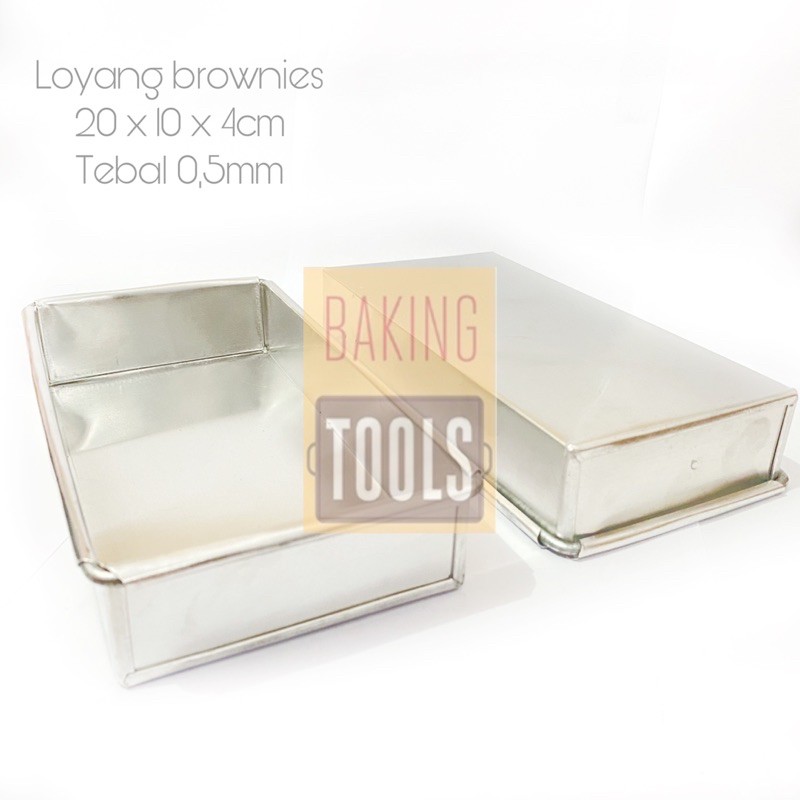 Loyang Brownies panggang 20 x 10 x 4cm 0,5mm TEBAL