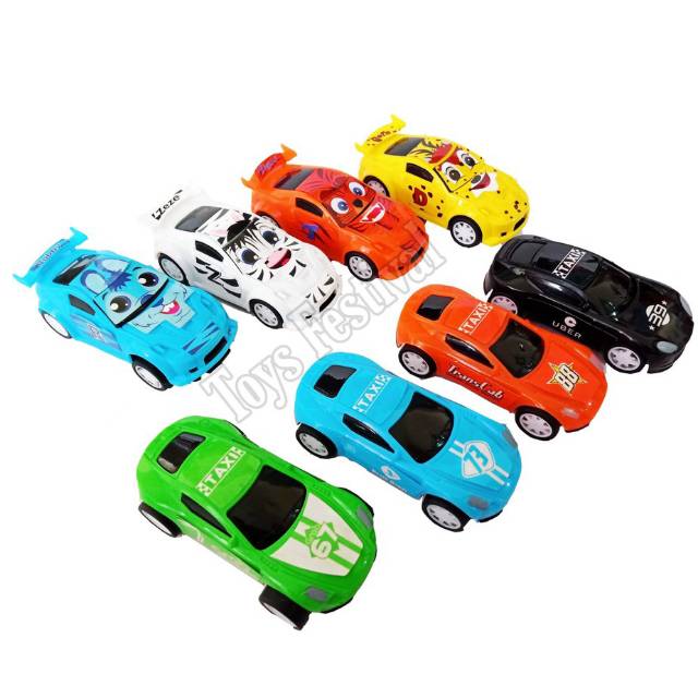 Isi 4 pcs Mainan Mobil Pullback seri Racing City Car