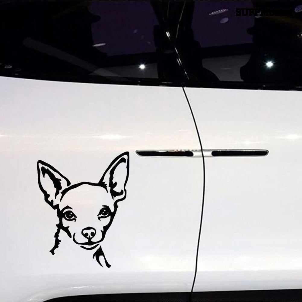 Stiker Reflektif Motif Anjing Chihuahua Untuk Dekorasi Mobil / Motor