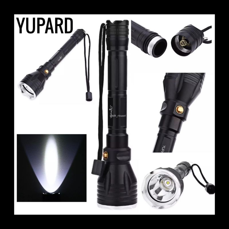 Senter YUPARD, Mampu Dipakai Menyelam 100M, Lampu 10W Cahaya Putih