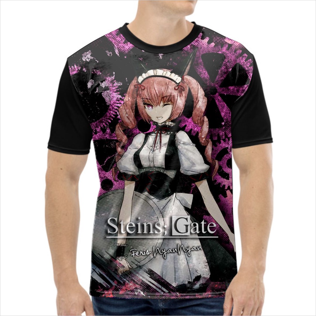 KAOS PRIA STEINS GATE FERIS NYANNYAN KAOS PRIA BIG SIZE
