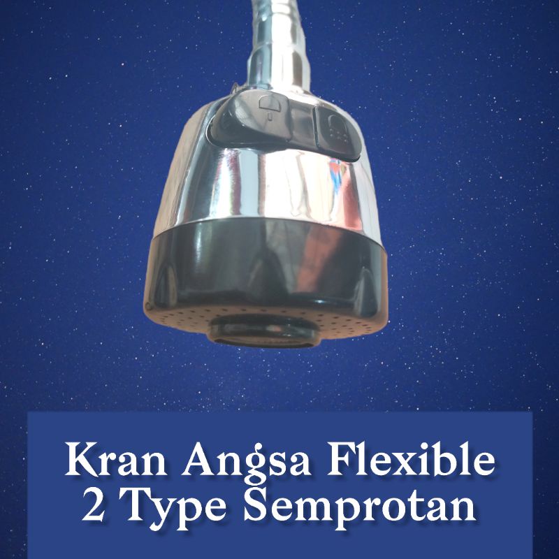 Kran Angsa Flexible Kepala Besar Keran Dapur Air Cuci Piring Wastafel Sink Keran Bak Cuci isco Model Engkol / Baling / Kran Bak Cuci Piring