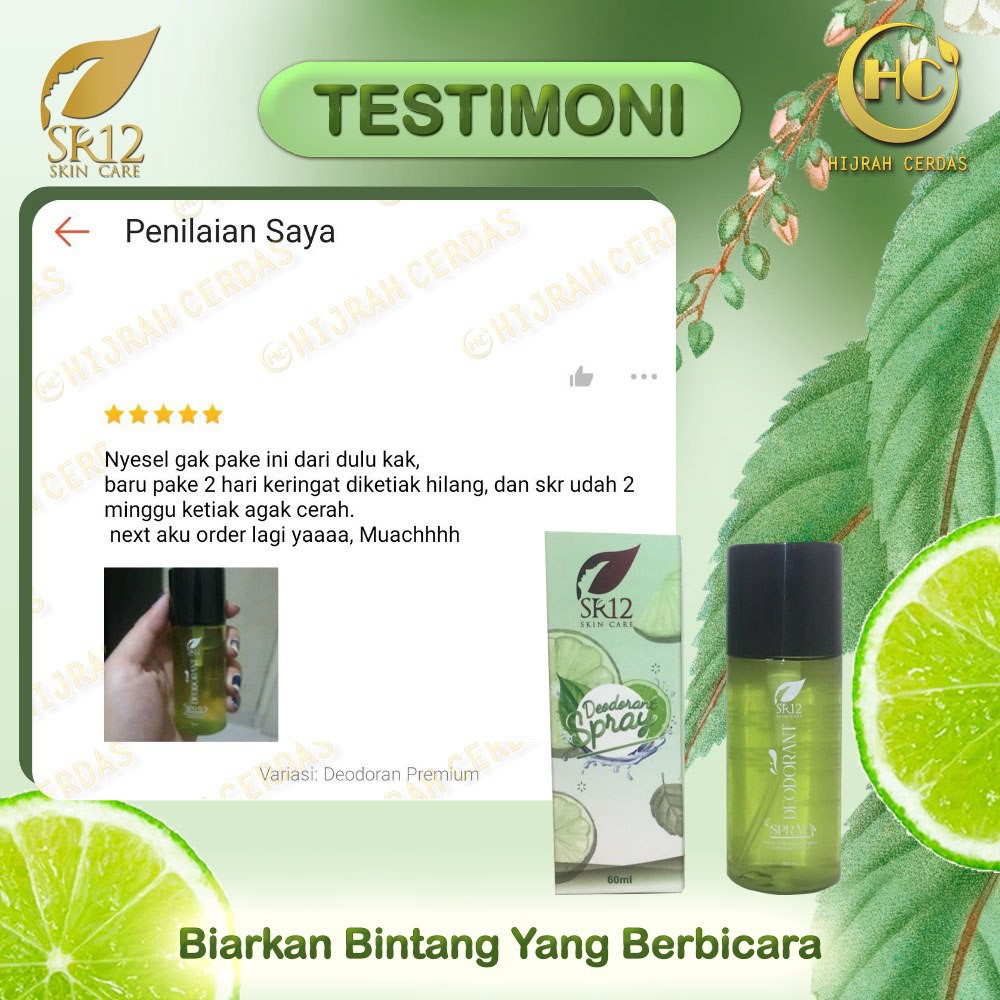 DEODORANT SPRAY SR12 / DEODORANT PREMIUM SR12 / DEO SPRAY SR12 / DEODORANT SR12 / DEODORAN SR12 / DEOSPRAY SR12 / DEO SR12 / DEODORAN HERBAL ALAMI / ATASI BAU BADAN DAN BAU KETIAK / AIR TAWAS HERBAL ORIGINAL