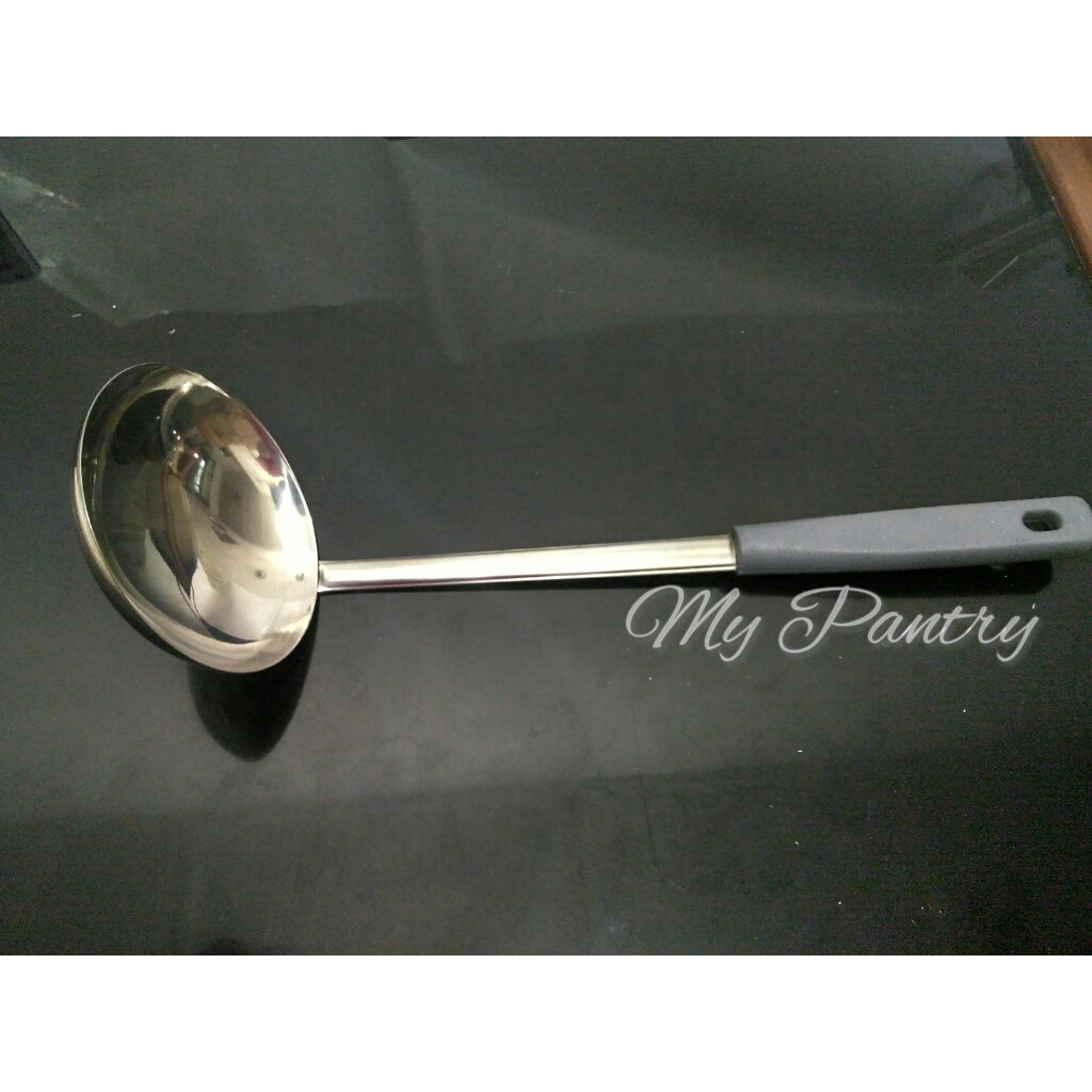 Sendok Soup / Centong Sayur Stainless Steel / Serok Dapur Sop Triangle Sendok Sayur