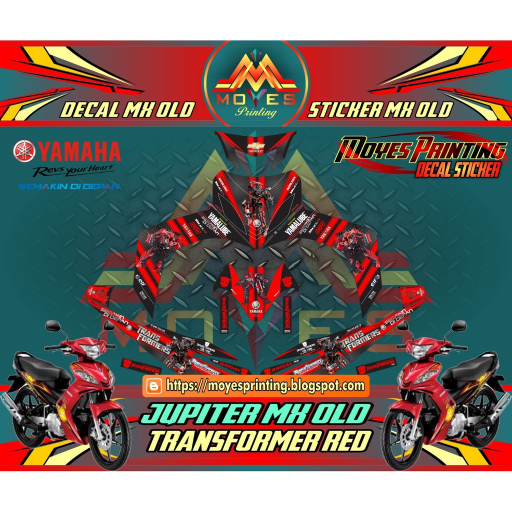 Decal Jupiter Mx Old Motif RoboT Keren Sticker Yamaha Jupiter Mx Old