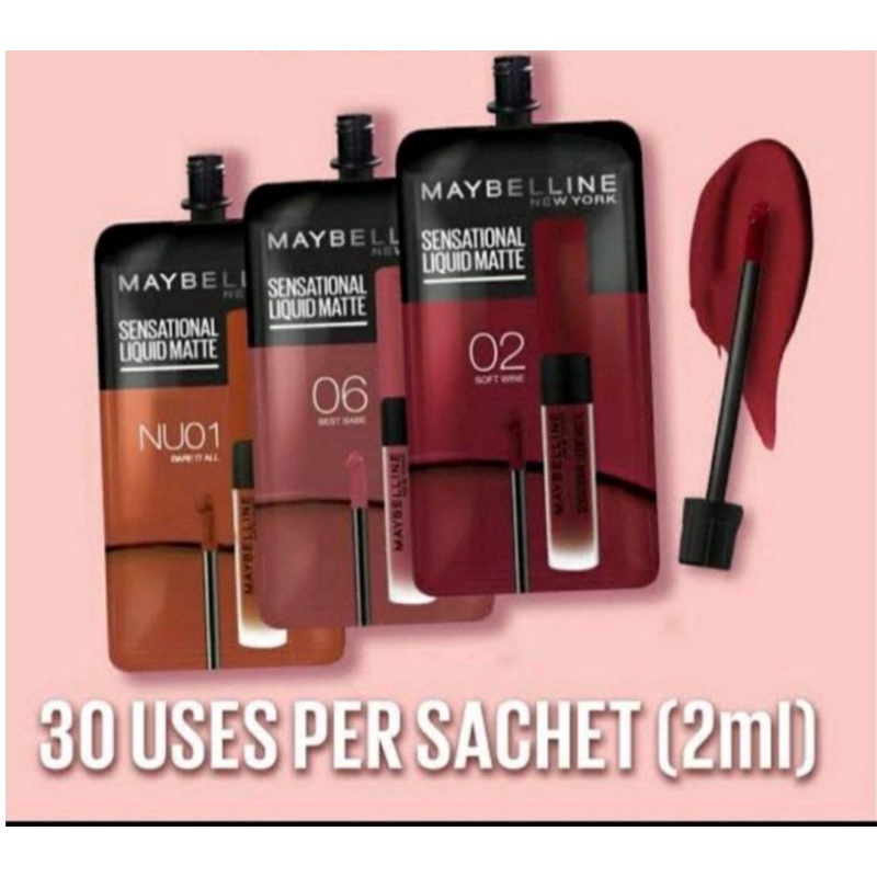 Maybelline Sensational Liquid Matte Lip Cream Sachet 2ml