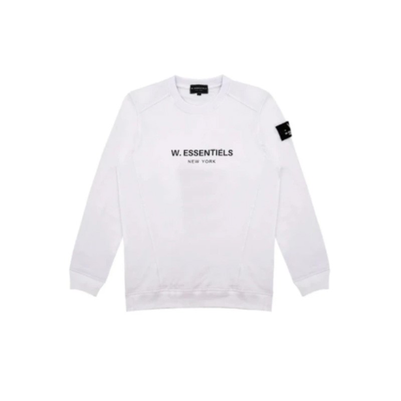 W.Essentiels Sweater Ajaccio Crewneck White Blanc