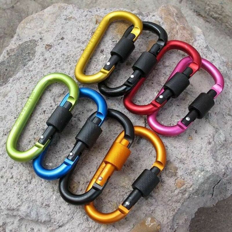 Carabiner Quickdraw Screw 8D Gantungan Kunci Aluminium Alloy not for / karabiner