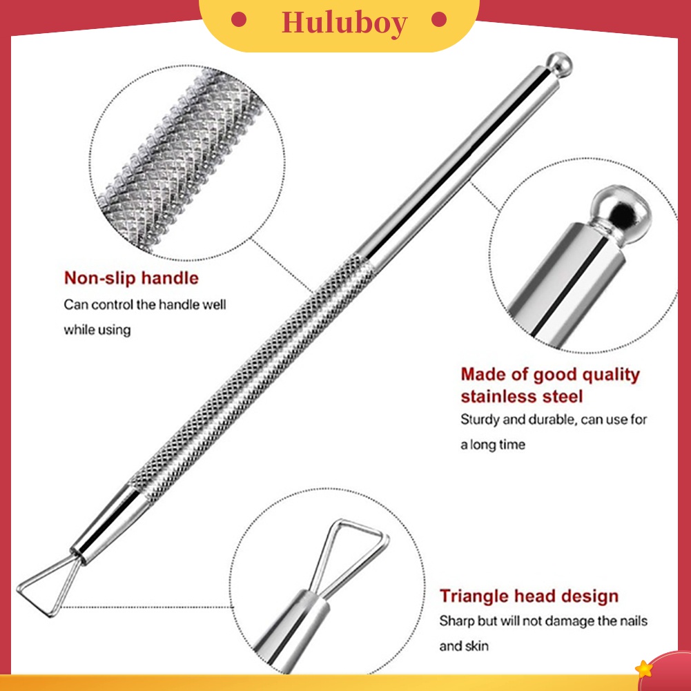 Huluboy Huluboy♡ Alat Pembersih Kutek UV Gel Bahan Stainless Steel Untuk Manicure