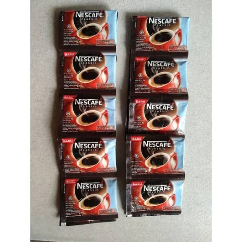 

KOPI NESCAFE CLASSIC SACHET LAMPUNG ROBUSTA BLEND 2 GRAM RENCENG MURAH ENAK SEDUH INSTAN