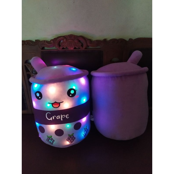 boneka boba ungu  led jumbo /boneka boba anggur led jumbo/boneka boba ungu jumbo/boneka boba LED jum