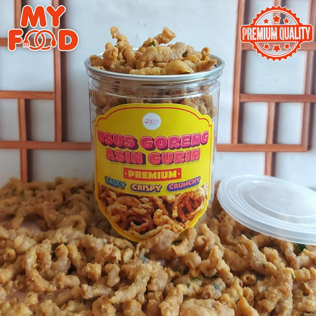 

[Myfoodofficial] - Can Kerupuk Usus Goreng Daun Jeruk Asin Gurih Krupuk Usus Kualitas Premium