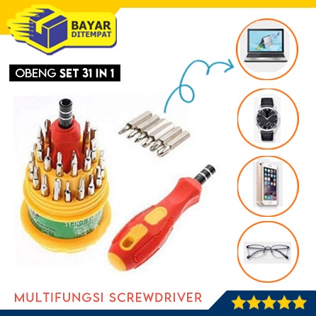 Obeng Set Multi 31 in 1 MINI Screwdriver Handphone Elektronik Laptop Obeng Set Telur