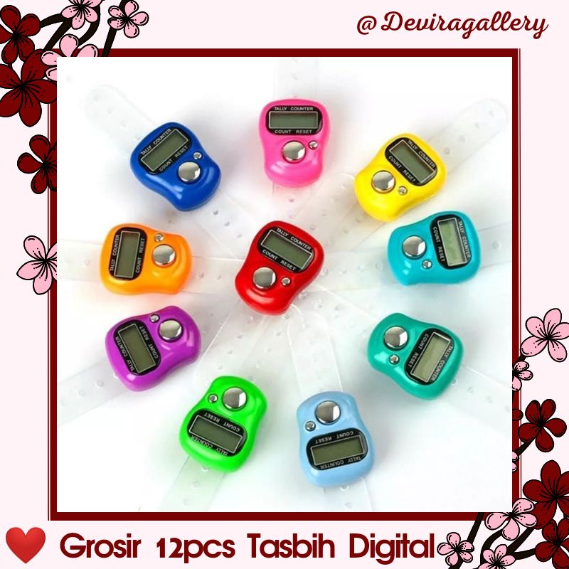 Grosir 12pcs Tasbih Digital Tasbih Digital Mini