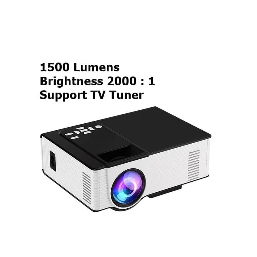 HIPLAY VS314 Mini Proyektor Projector 1500 Lumens + TV Tuner MURAH