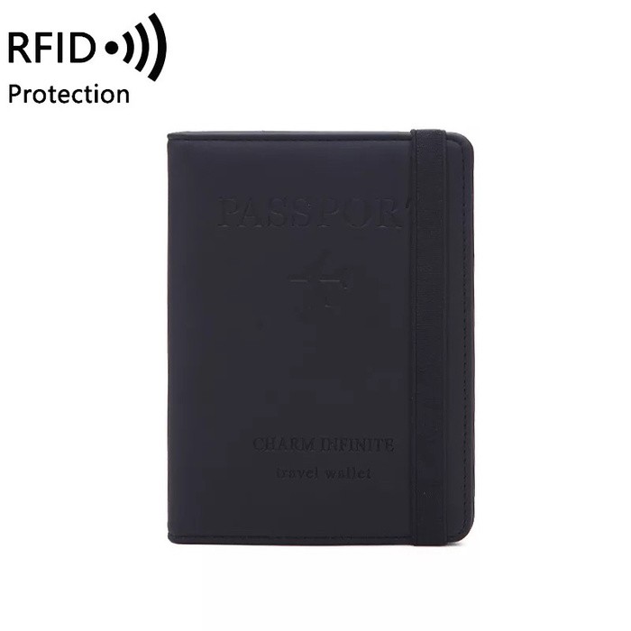 Dompet Paspor Kulit Passport Travel Wallet RFID Protection 1643