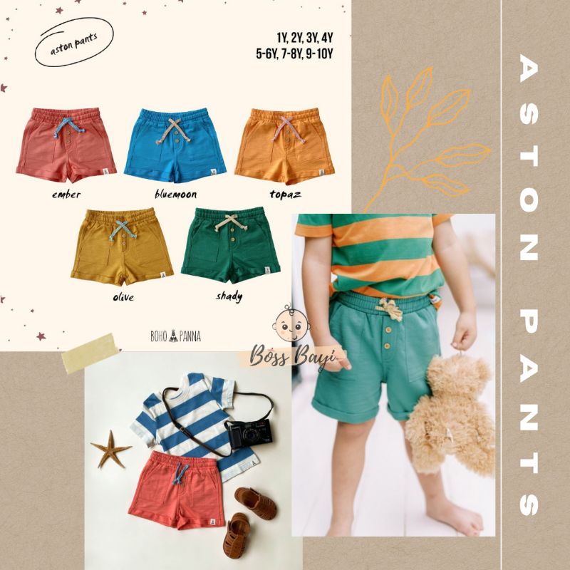 BOHOPANNA - Aston Pants / Celana Pendek Anak