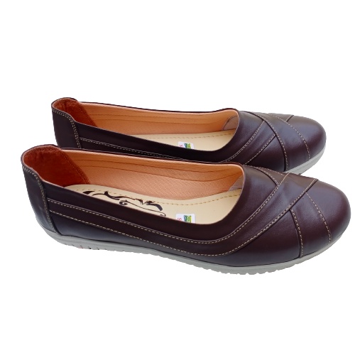 Sepatu Flat Shoes Wanita Murah/ Sepatu Balet Warna cokelat Masakini