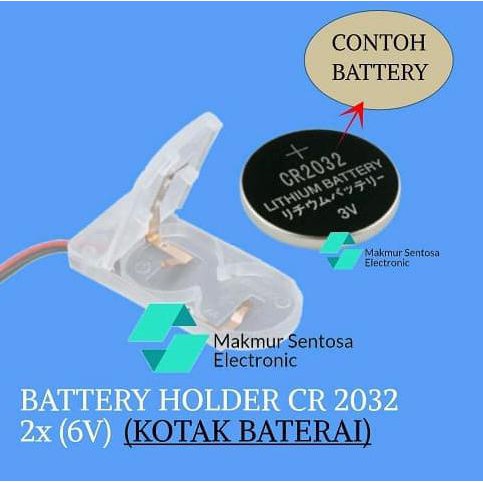 Kotak Battery Holder Cr2032X 2 Tempat Baterai Koin + Saklar On-Off - Putih Dhtron92 Kualitas Baik
