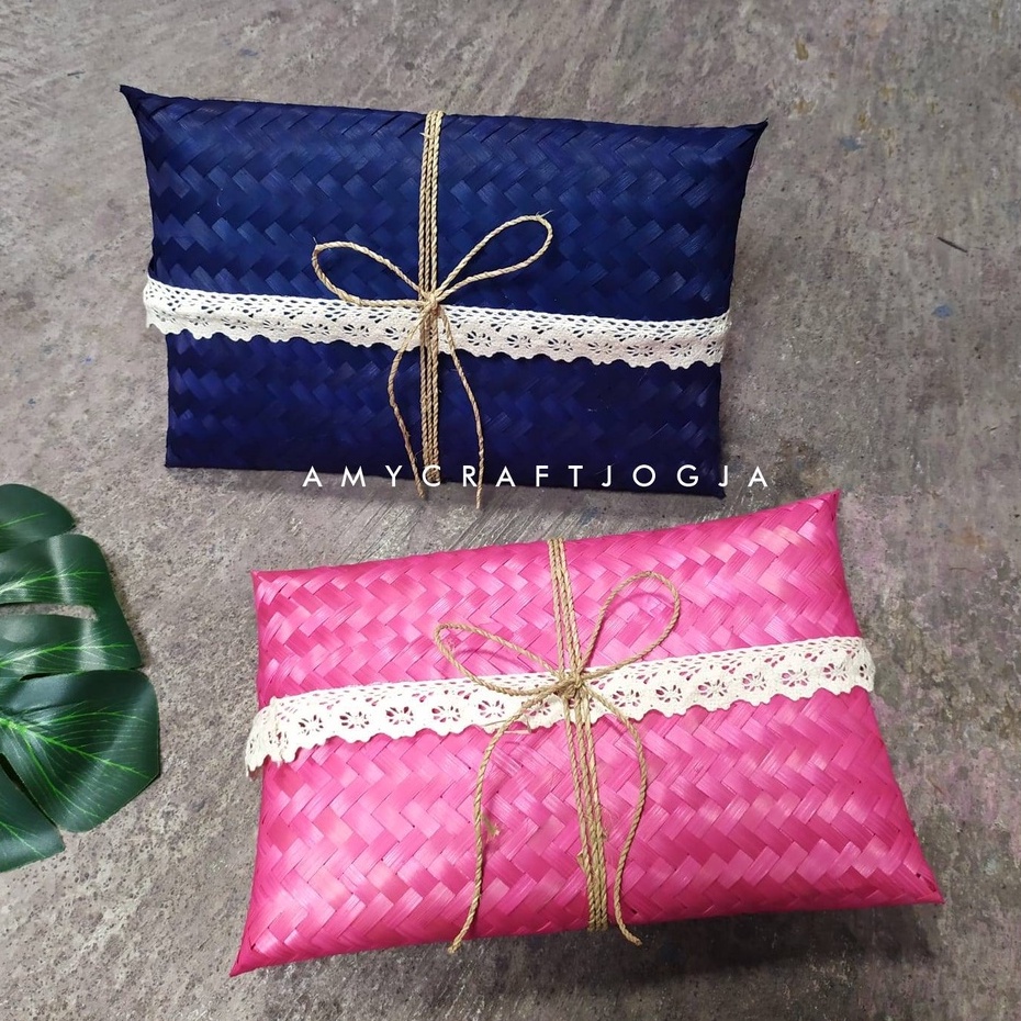 Dompet Lancip L Warna 27x15 cm/Dompet Bambu/Packaging Bambu/Hampers Bambu