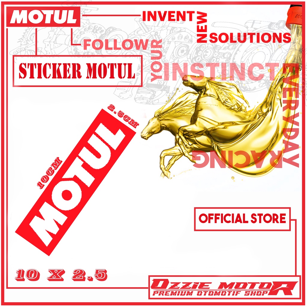 Sticker motul bahan vynil glossy stiker motul anti air (waterproof)