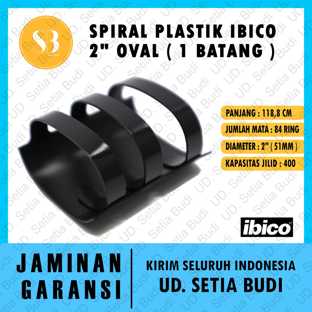 Spiral Plastik Ibico 2&quot; Oval ( 1 Batang )