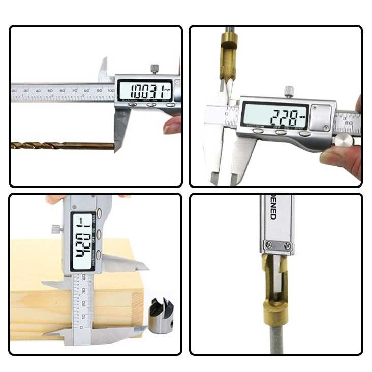 Jangka Sorong Digital LCD Vernier Caliper Silver