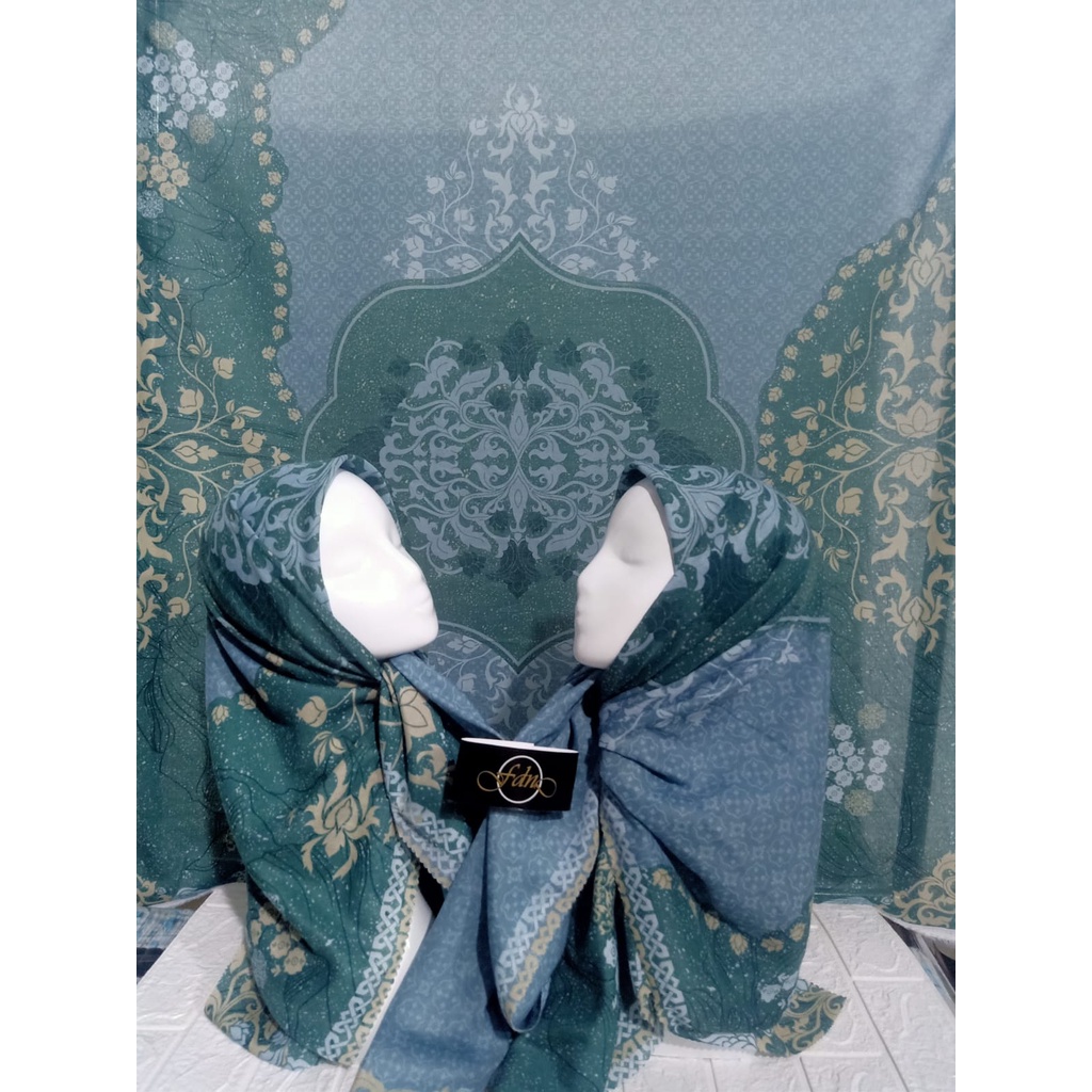 [ Promo COD ] Jilbab Motif, Kerudung Voal Motif Premium , Jilbab Segiempat Art , Hijab Square Diskon-D077