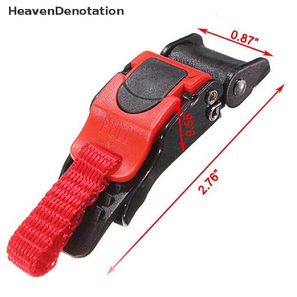 (Heavendenotation) 1pc Gesper Strap Helm Quick Release Warna Hitam / Merah