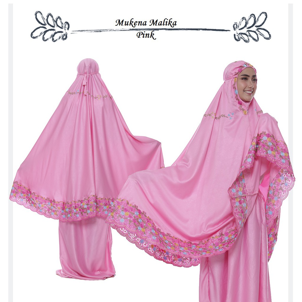 Mukena Terbaru Dewasa Sutra Satin Velvet Bordir Malika
